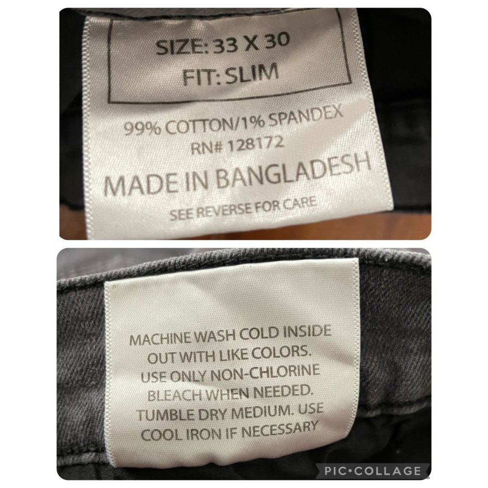 RING OF FIRE SLIM Distressed Destructed Pants Men Gray Size W33 L30 - Picture 9 of 12